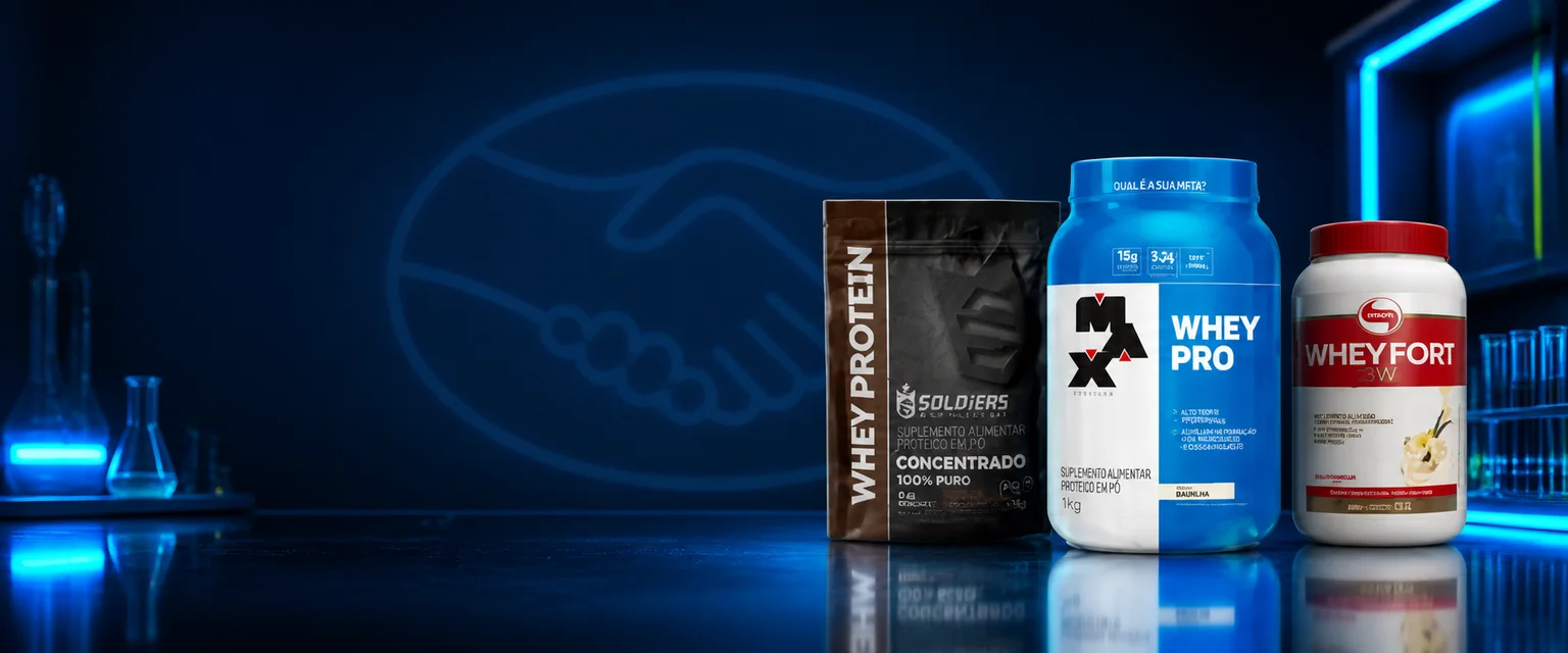 Seleção visual de Ofertas de whey protein no Mercado Livre